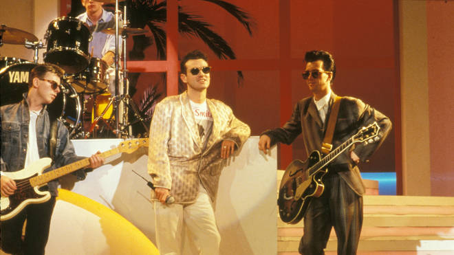 The Smiths at what was to become one of their final public appearances together - the San Remo Music Festival in Italy, February 1987