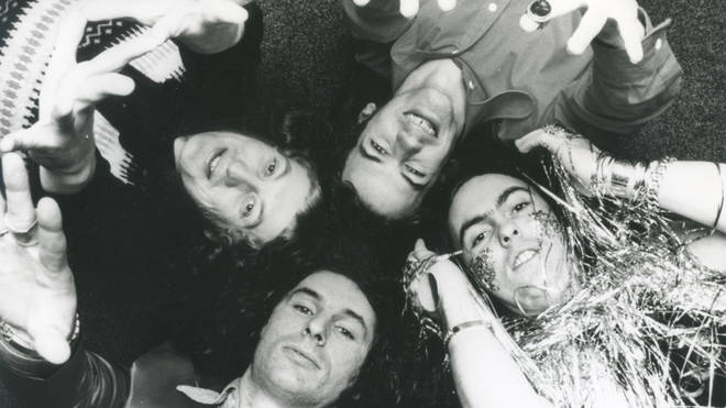 Slade get Christmassy in 1973: Noddy Holder, Don Powell, Jim Lea and Dave Hill