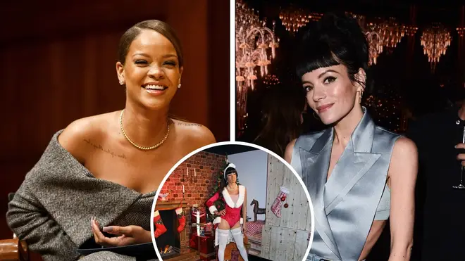 Rihanna, Lily Allen and Rihanna's Berlin waxwork inset