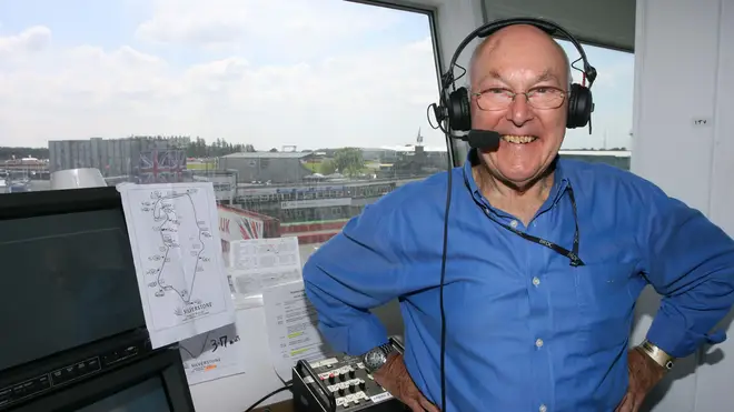 Murray Walker in the commentary box