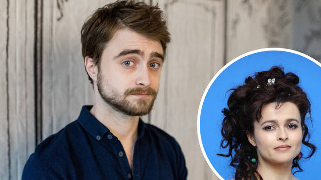 Harry Potter star Daniel Radcliffe with Helena Bonham-Carter inset