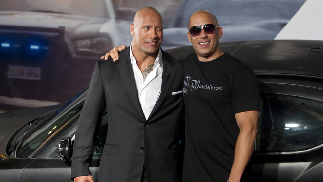 Dwayne Johnson and Vin Diesel at Fast and Furious 5 - Premiere in Rio de Janeiro in 2011
