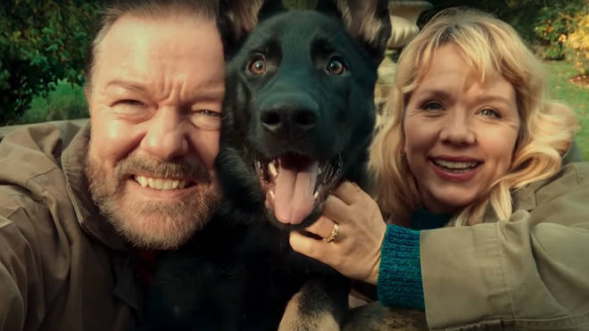 Ricky Gervais and Ruth Godliman in After Life 3