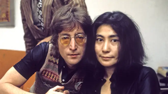 John and Yoko promoting Imagine at the New York radio station WPLJ in 1971