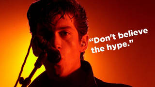 Alex Turner on stage with Arctic Monkeys at Lowlands Festival 2011