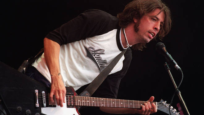 Dave Grohl performing with Foo Fighters at Glasgow Green, August 2000