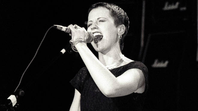 Dolores O'Riordan performing with The Cranberries in San Francisco. December 1992