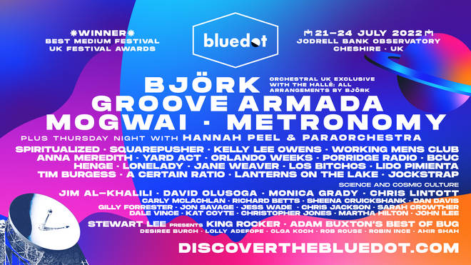 Bluedot Festival 2022 line-up poster