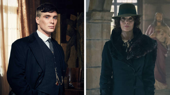 Cillian Murphy as Tommy Shelby and the late Helen McCrory in as Aunt Polly in Peaky Blinders