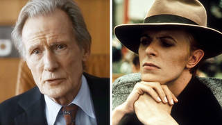 Billy Nighy in the 2021 film Minimata and David Bowie in the title role of The Man Who Fell To Earth