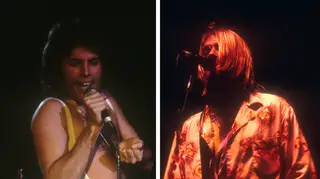 The late Queen frontman Freddie Mercury and the late Nirvana frontman Kurt Cobain