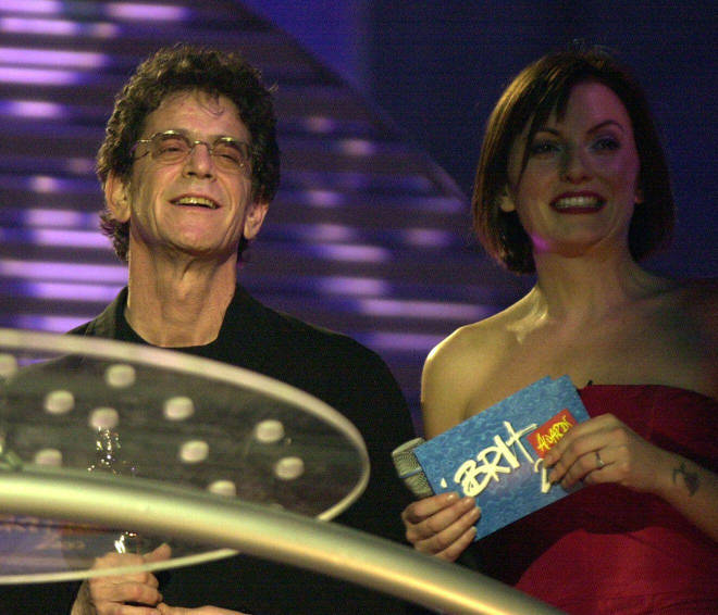 Lou Reed and Davina McCall at the BRIT Awards 2000