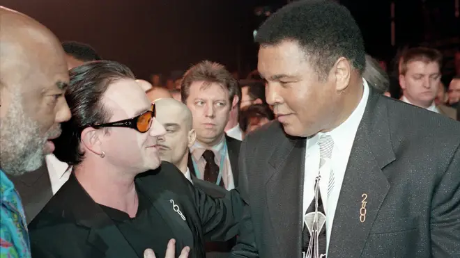 Bono and Muhammad Ali at the BRIT Awards, 2000