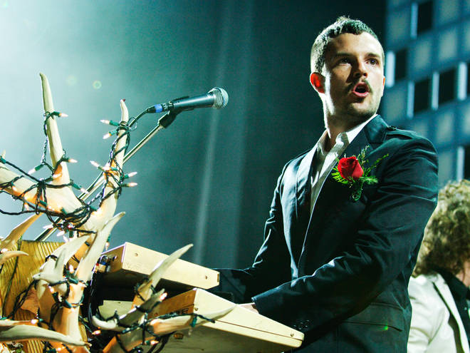 Brandon Flowers performing with The Killers in 2007