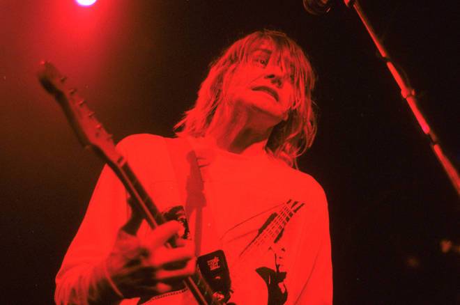 Kurt Cobain of Nirvana live at the Astoria Theatre. London, 5th November 1991