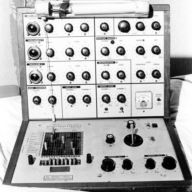Made in Britain!  the "Putney" aka the VCS-3 synthesizer, as used on Dark Side Of The Moon
