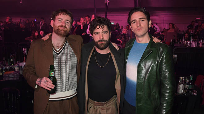 Tom Coll, Yannis Philippakis and Carlos O'Connell attend The NME Awards 2022 at the O2 Academy Brixton on March 2, 2022