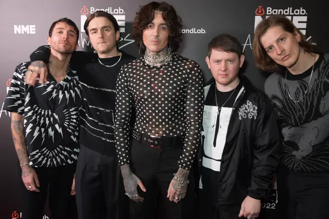 Bring Me The Horizon arrive at The NME Awards 2022 at the O2 Academy Brixton on March 2, 2022