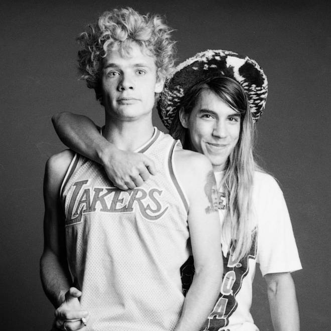 Red Hot Chili Peppers' Flea and Anthony Kiedis in 1986