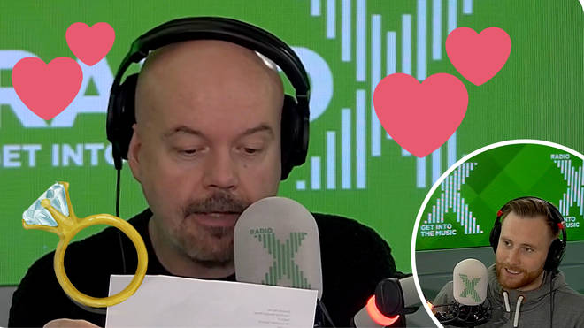 Dom reads out a proposal live on-air