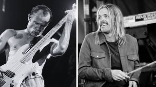 Red Hot Chili Peppers' bassist Flea and the late Foo Fighters drummer Taylor Hawkins