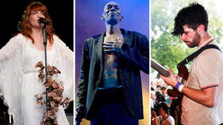 The top British festival hits: Florence Welch, Faithless' Maxi Jazz and Yannis Philippakis from Foals.