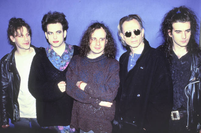The Cure line-up that recorded Wish: Perry Bamonte, Robert Smith, Porl Thompson, Boris Williams and Simon Gallup.
