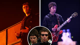 Liam in Noel Gallagher before Oasis split in 2009