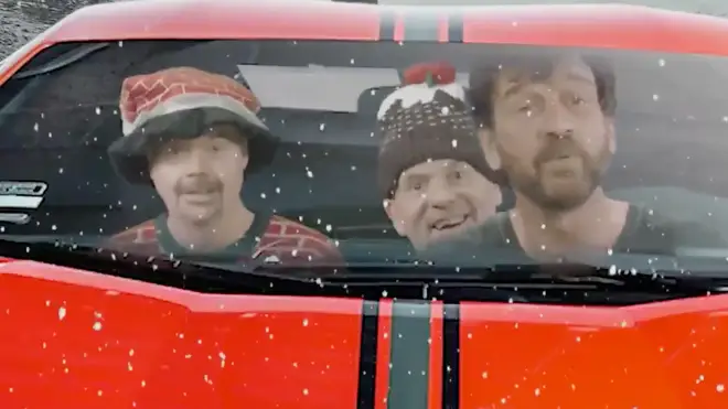 Nick Knowles sings Driving Home For Christmas with Chris and Dom on The Chris Moyles Show