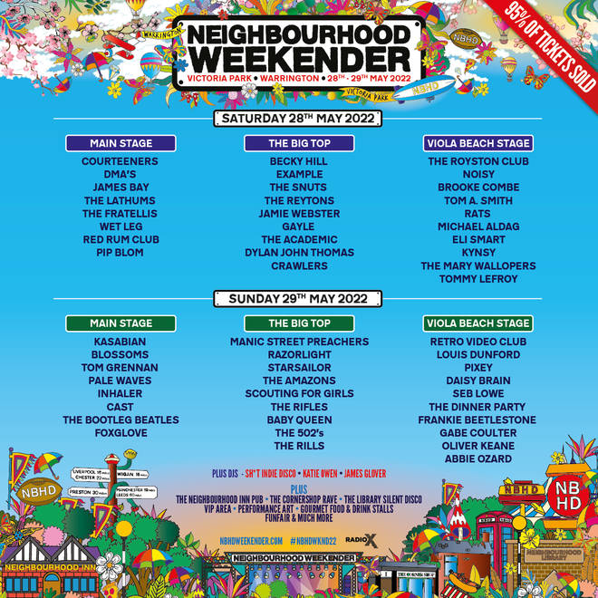 The stage splits for Neighbourhood Weekender 2022 have been announced