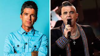 Noel Gallagher and Robbie Williams
