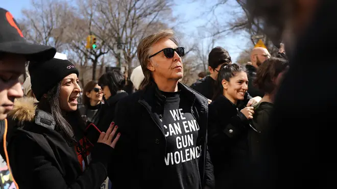 Paul McCartney marches for gun reform, March 2018