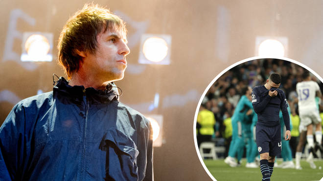 Liam Gallagher reacts to Real Madrid vs Man City match