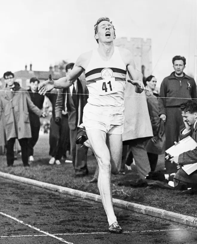 Roger Bannister breaks the four-minute mile