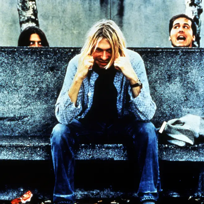NIrvana in 1991: Dave Grohl, Kurt Cobain and Krist Novoselic