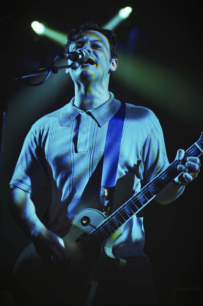 James Dean Bradfield performs with Manic Street Preachers at London's Forum in May 1996