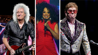 Queen's Brian May, Diana Ross and Elton John