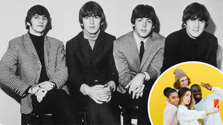The Beatles with Gen Z stock image inset