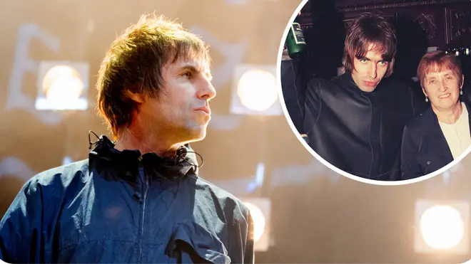 Liam Gallagher and his mother Peggy