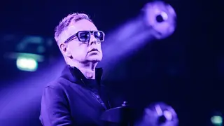 Andrew "Fletch" Fletcher performing with Depeche Mode in Milan, 2018