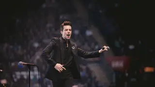 The Killers' Brandon Flowers at St Mary's Stadium in Southampton