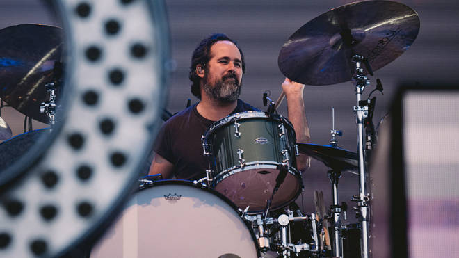 The Killers' drummer Ronnie Vanucci Jr. at Middlesbrough's Riverside Stadium