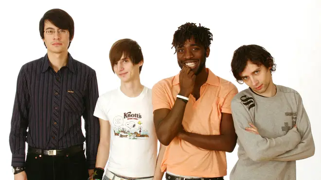 Bloc Party in 2005: Simon Tong, Russell Lissack, Kele Okereke and Gordon Moakes
