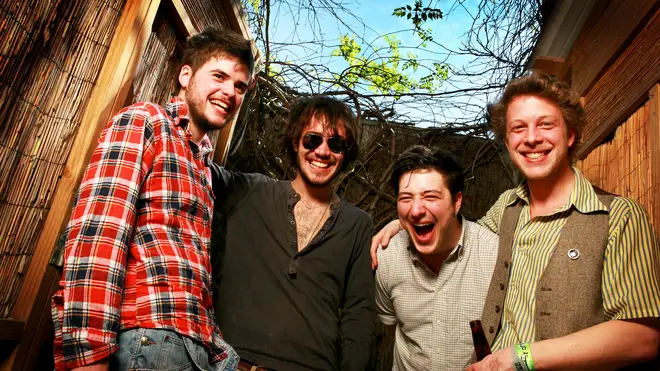 Mumford And Sons in 2009: Winston Marshall, Ben Lovett, Marcus Mumford, Ted Dwane