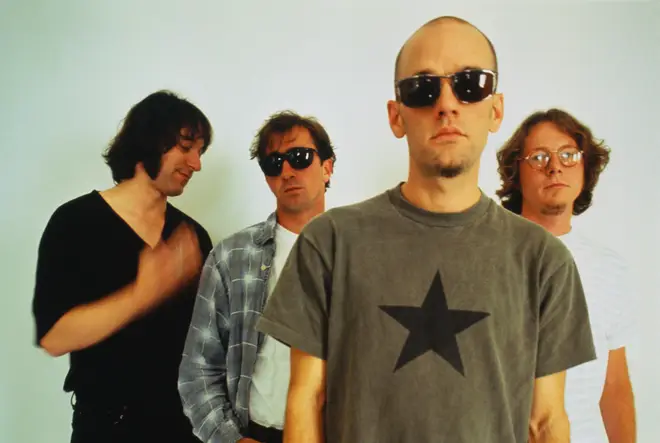 R.E.M. in 1994: Peter Buck, Bill Berry, Michael Stipe and Mike Mills