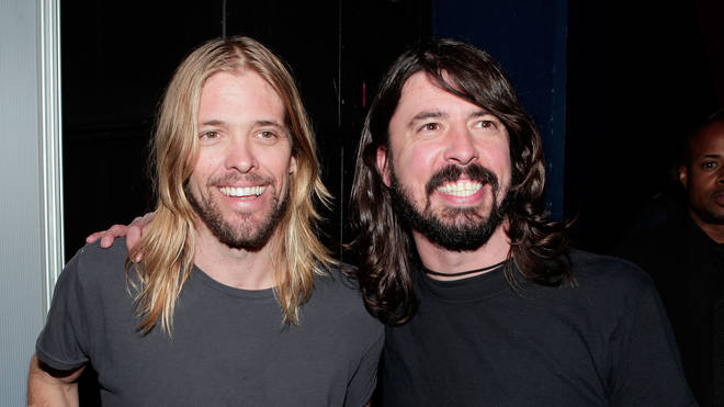 Taylor Hawkins and Dave Grohl at the 50th annual Grammy Award Nominations in December 2007