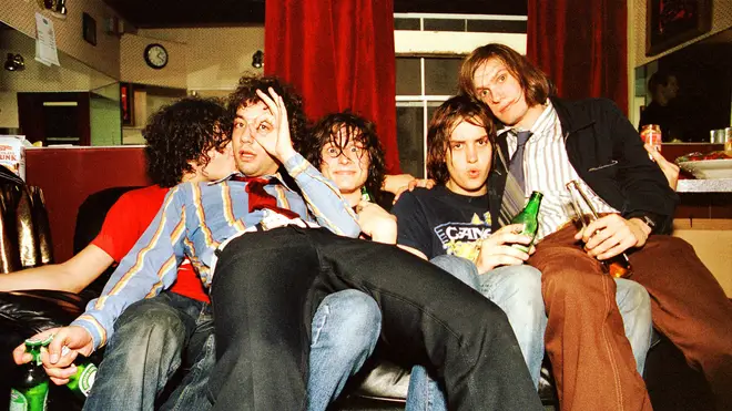The Strokes in 2001: Fabrizio Moretti, Albert Hammond Jr, Nick Valensi, Julian Casablancas and Nikolai Fraiture.