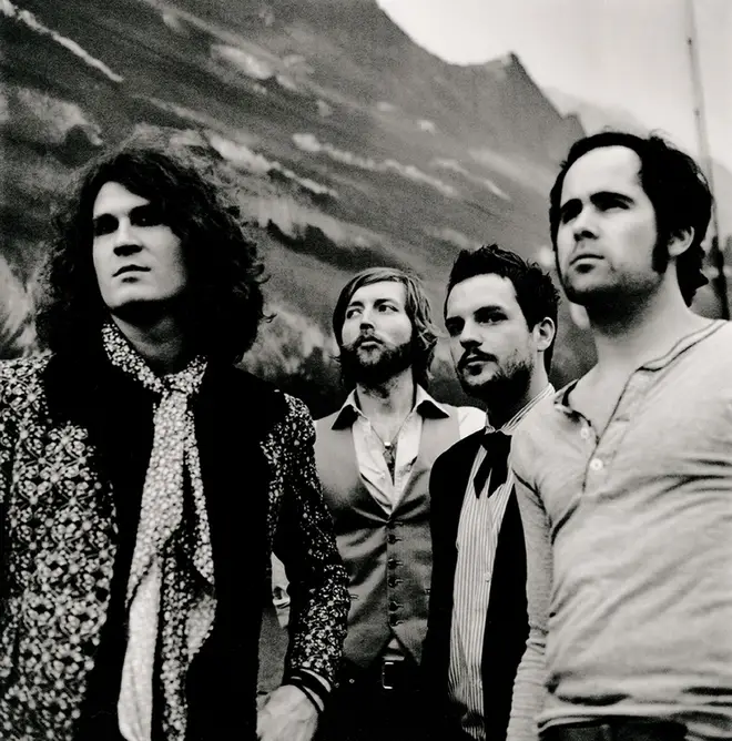 The Killers in 2007: Dave Keuning, Mark Stoermer, Brandon Flowers and Ronnie Vannuci Jr