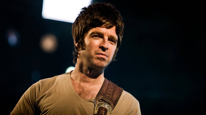Noel Gallagher performing with Oasis at Roskilde festival 2009