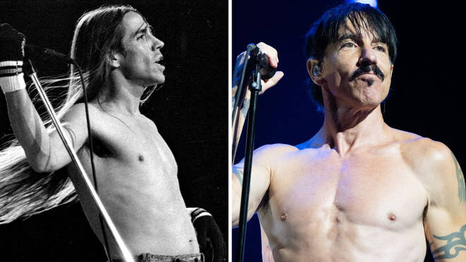 Anthony Kiedis in 1992 and in June 2022